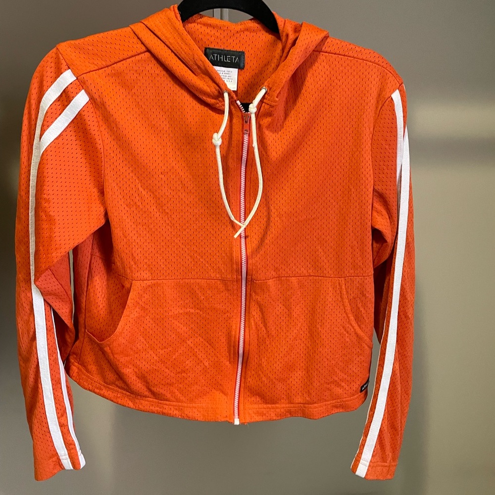 Athleta orange medium size jacket